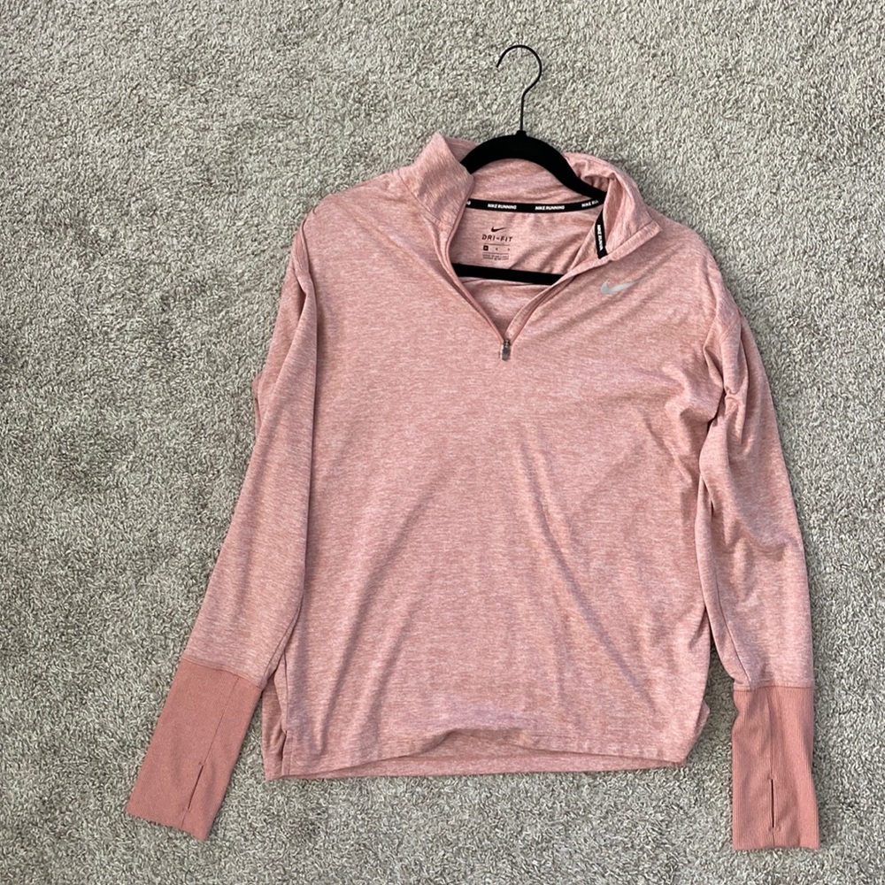 Nike pink half zip